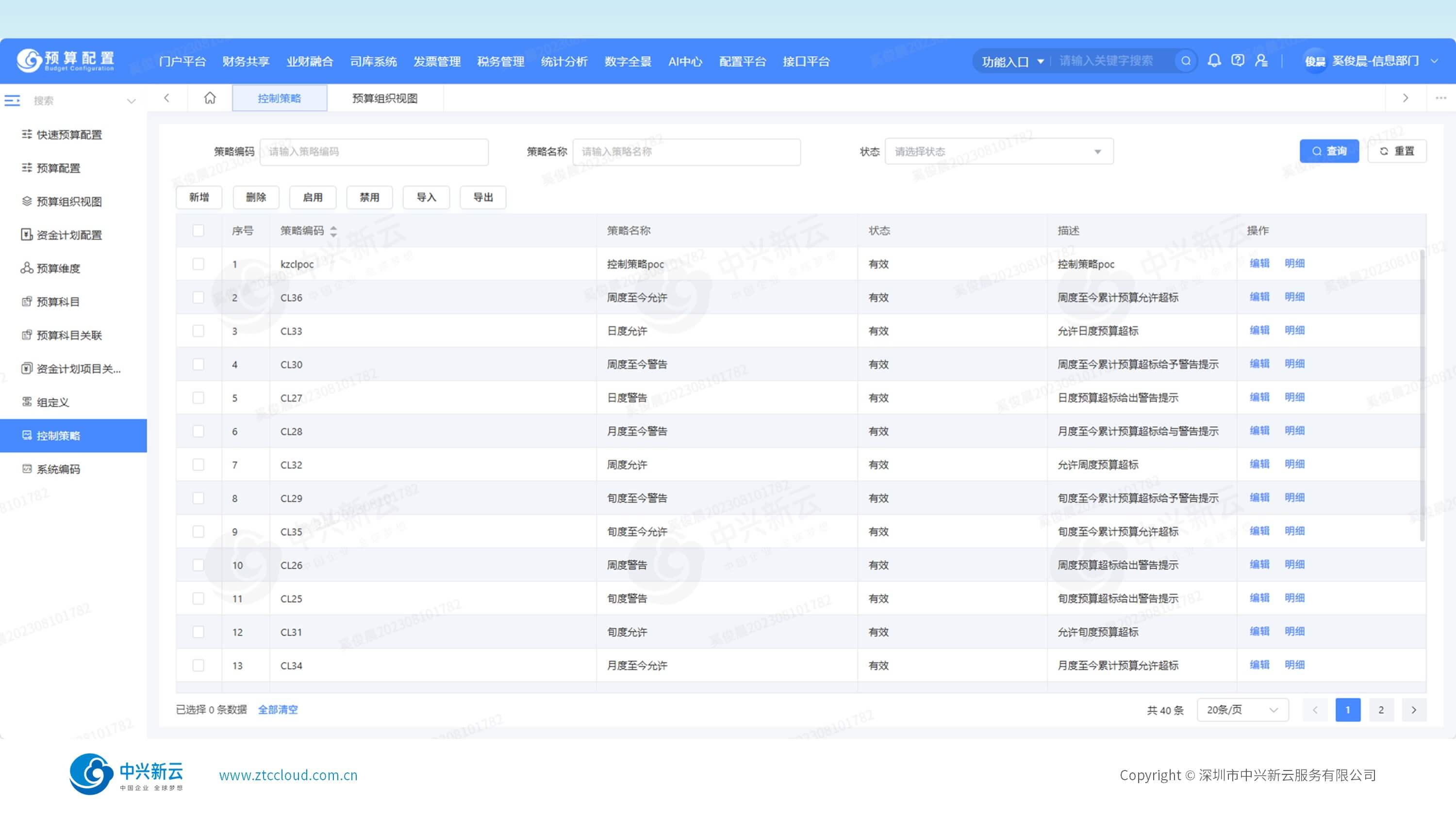 刚柔并济的预算控制策略界面
