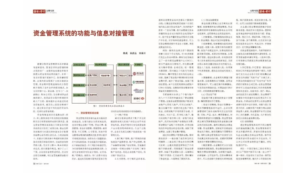 《资金共享的职能分工与资金管理系统》配图 1