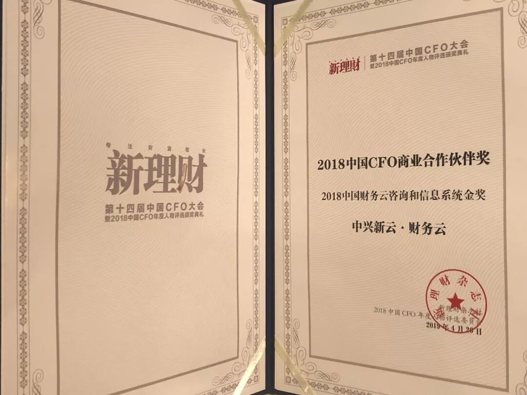 《中兴新云获中国财务云咨询和信息系统金奖》配图 2
