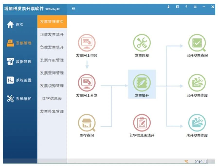 税务UKey开票软件历史界面(2020年原稿)