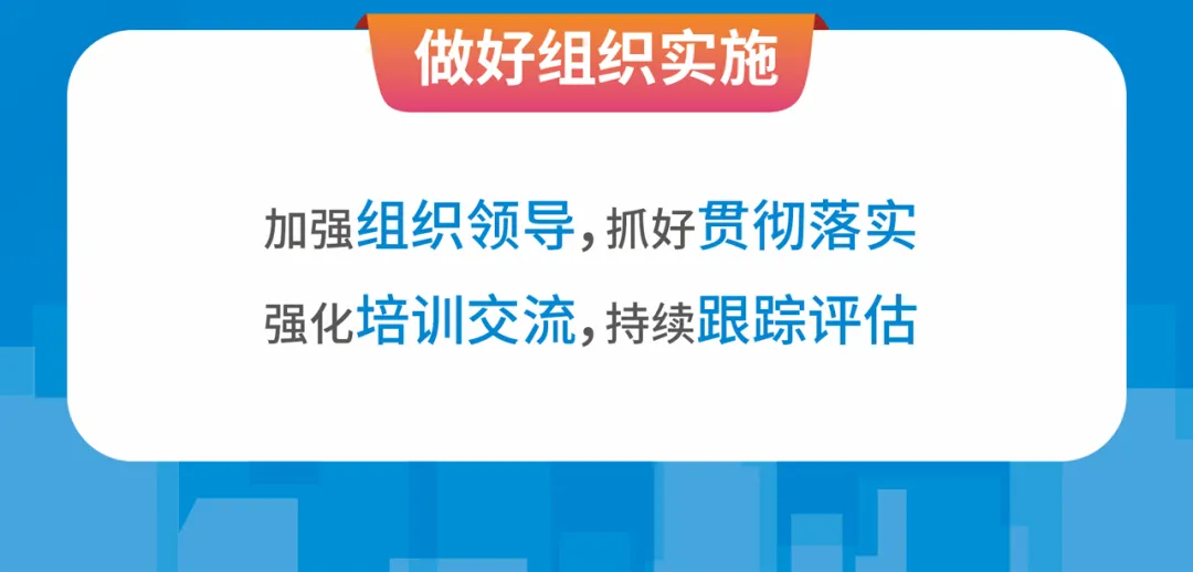 组织实施:组织领导、责任落实、培训交流与跟踪评估